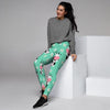 Cute Cow Floral Print Women's Joggers-grizzshop