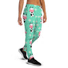 Cute Cow Floral Print Women's Joggers-grizzshop