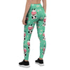 Cute Cow Floral Print Women's Leggings-grizzshop