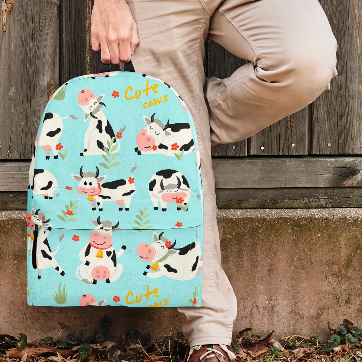 Cute Cow Print Backpack-grizzshop