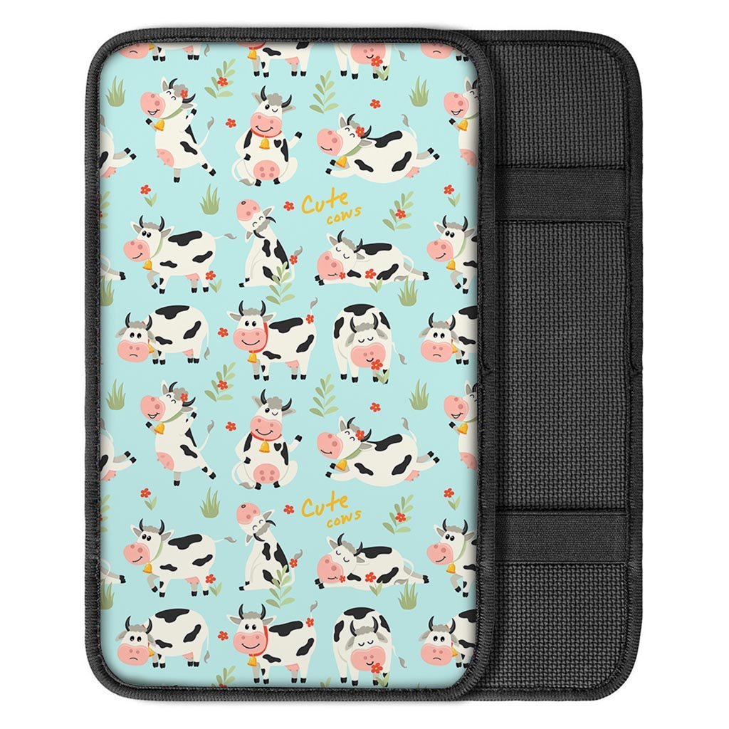 Cute Cow Print Car Console Cover-grizzshop