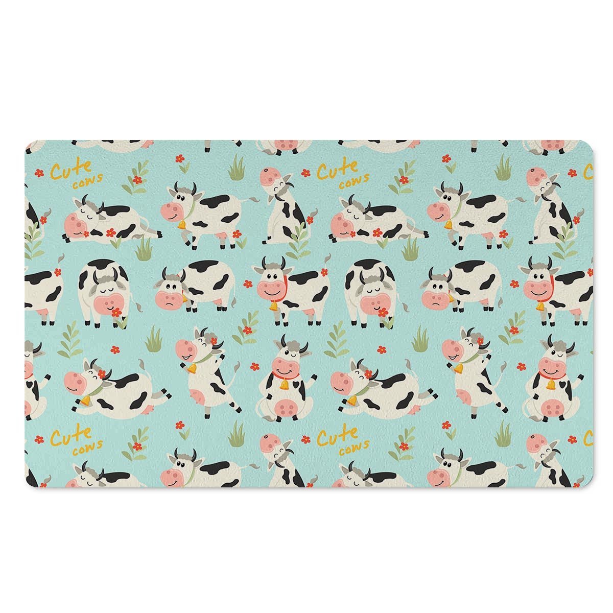 Cute Cow Print Door Mat-grizzshop