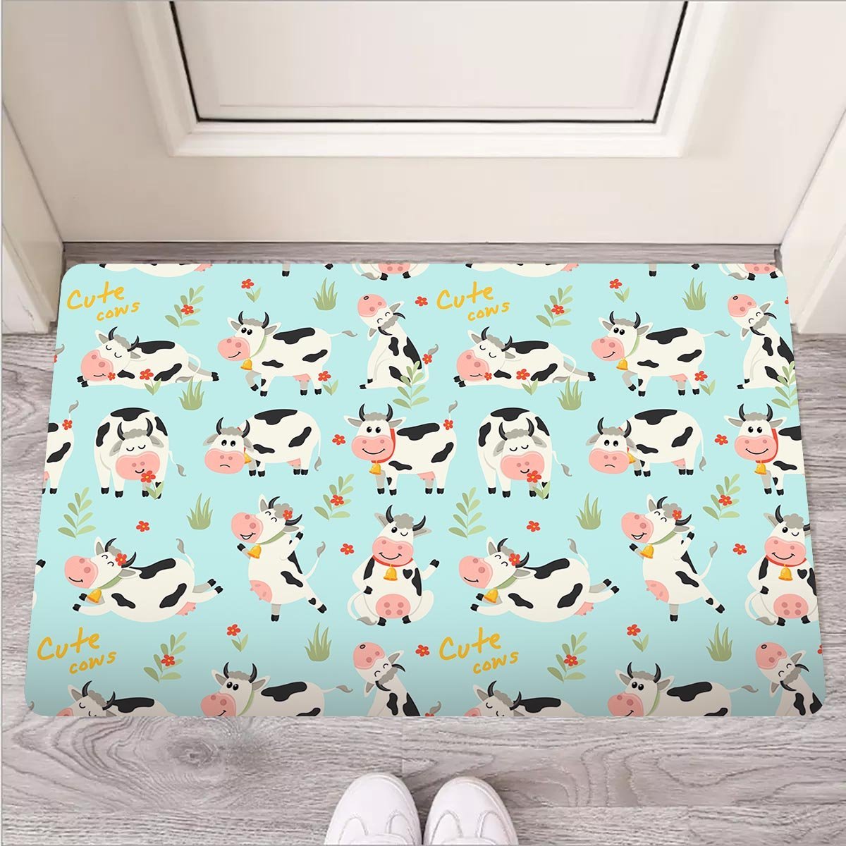 Cute Cow Print Door Mat-grizzshop