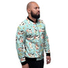 Cute Cow Print Men's Bomber Jacket-grizzshop