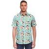 Cute Cow Print Men's Short Sleeve Shirt-grizzshop