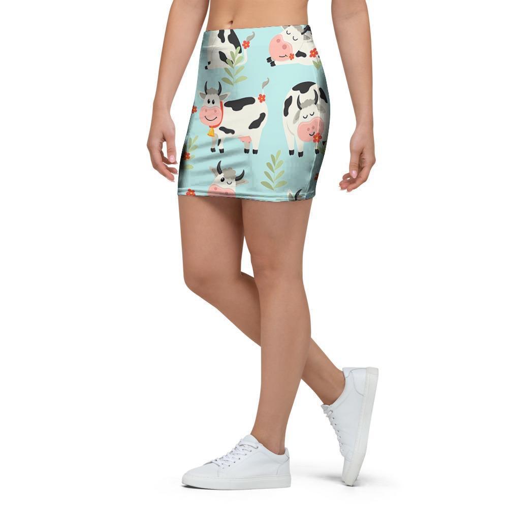 Cute Cow Print Mini Skirt-grizzshop