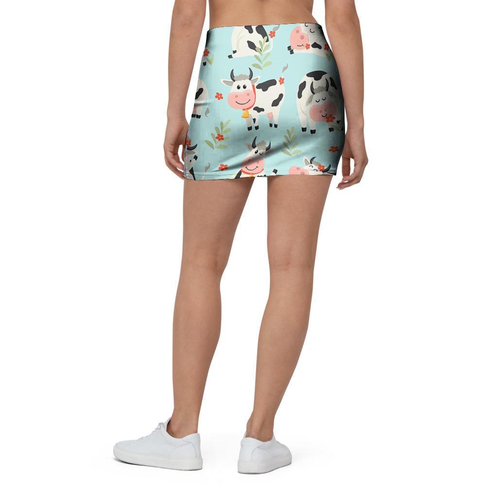 Cute Cow Print Mini Skirt-grizzshop