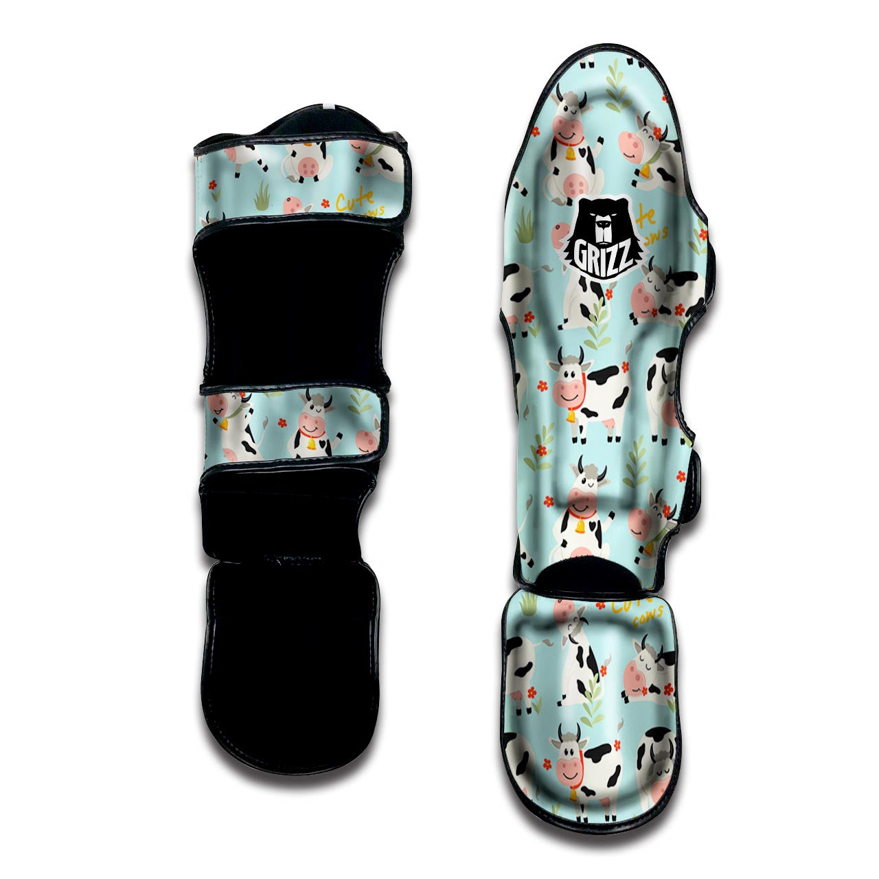 Cute Cow Print Muay Thai Shin Guard-grizzshop