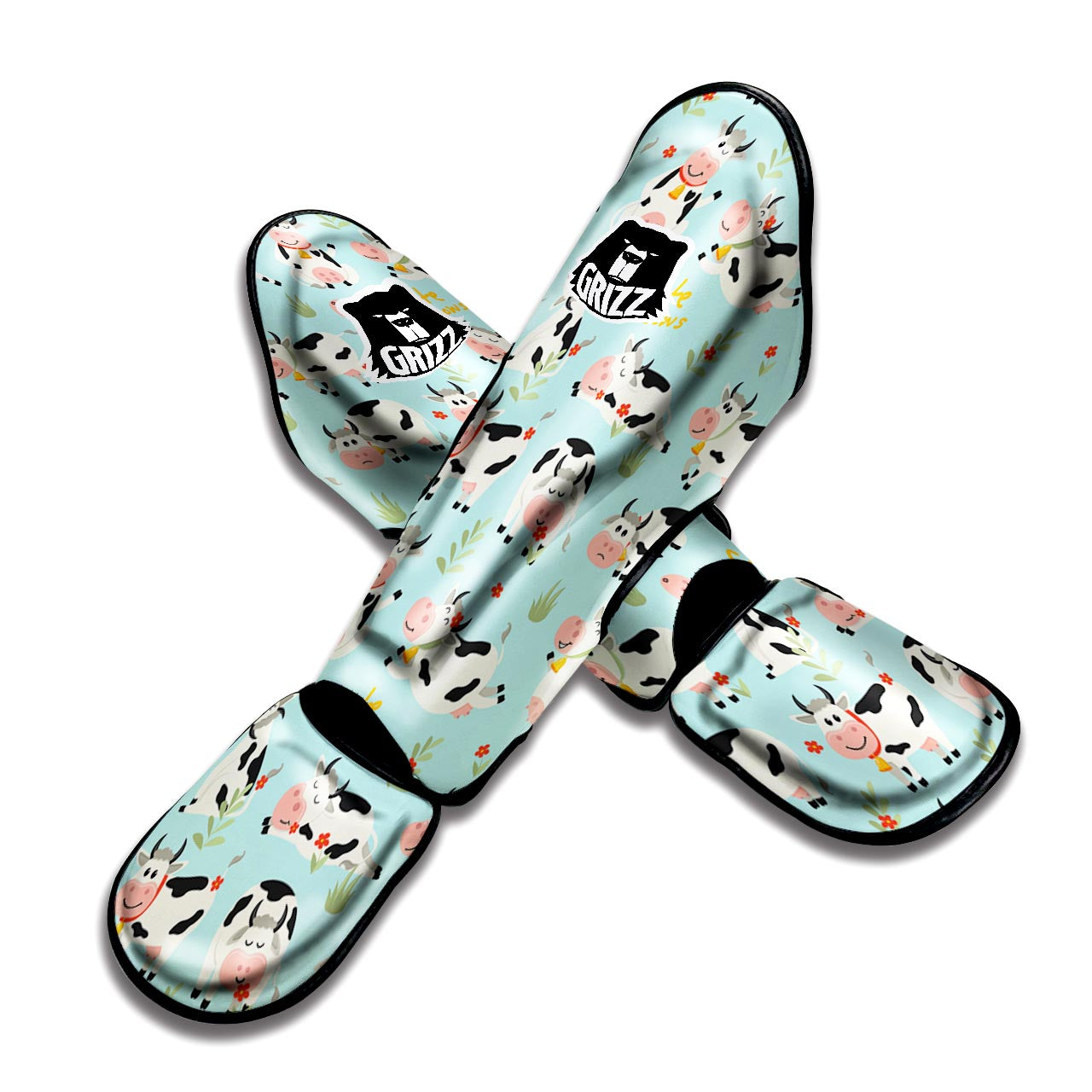 Cute Cow Print Muay Thai Shin Guard-grizzshop