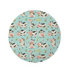 Cute Cow Print Round Rug-grizzshop