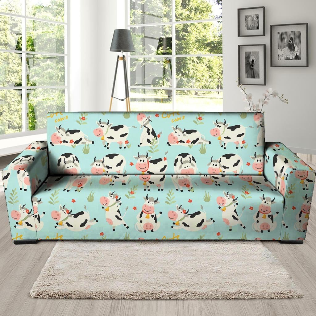 Cute Cow Print Sofa Cover-grizzshop