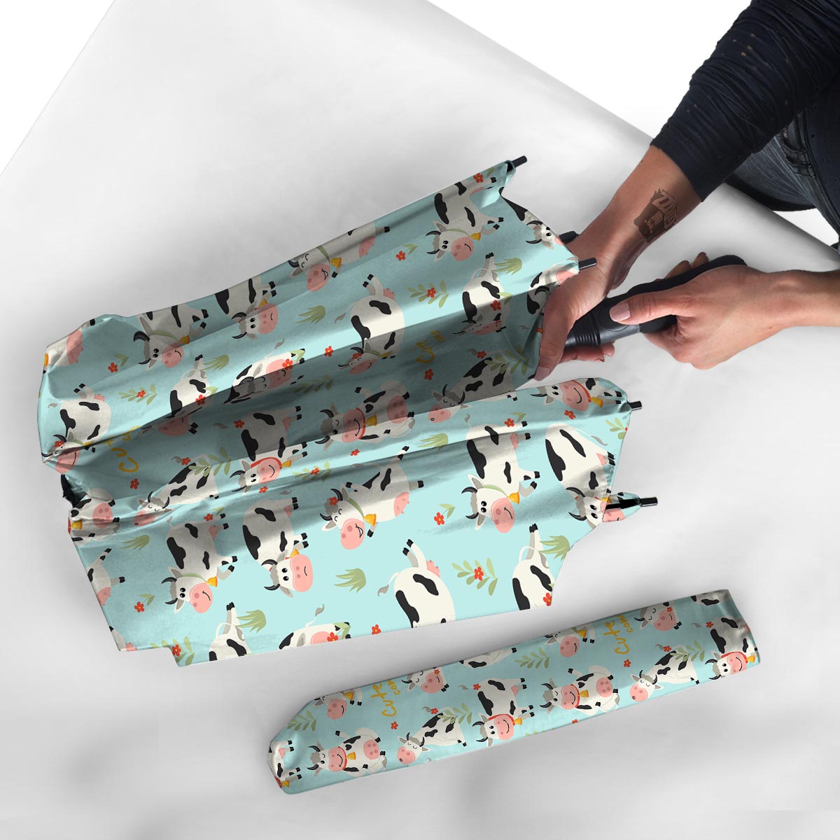 Cute Cow Print Umbrella-grizzshop