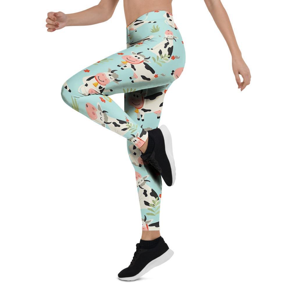 Cute Cow Print Women's Leggings-grizzshop