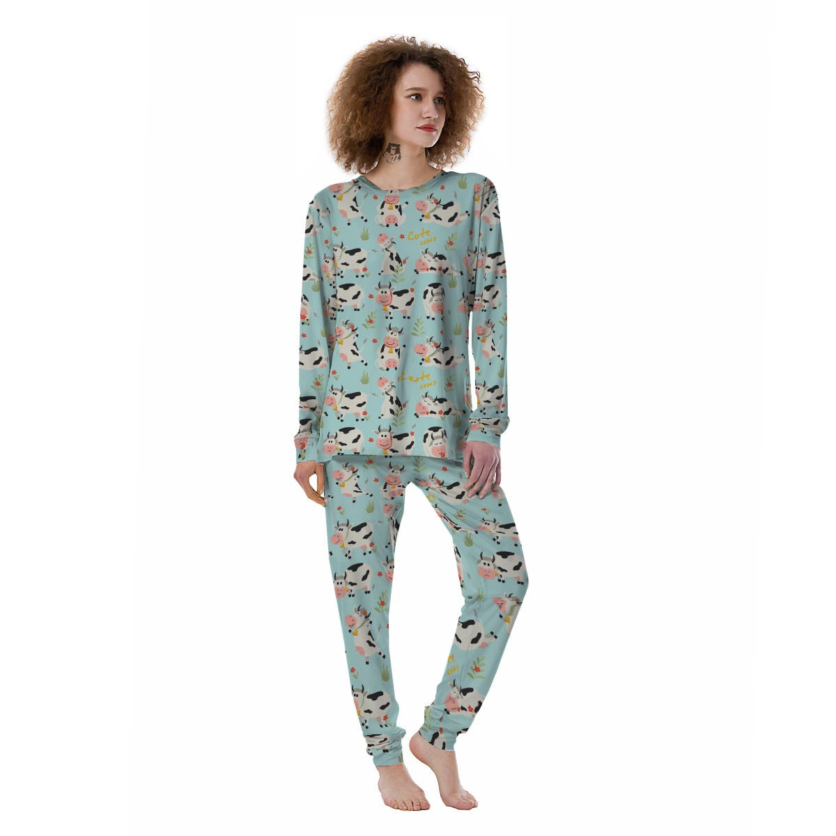 Cute Cow Print Women's Pajamas-grizzshop