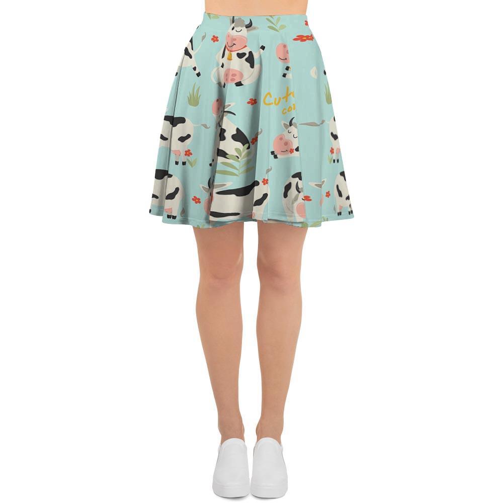 Cute Cow Print Women's Skirt-grizzshop