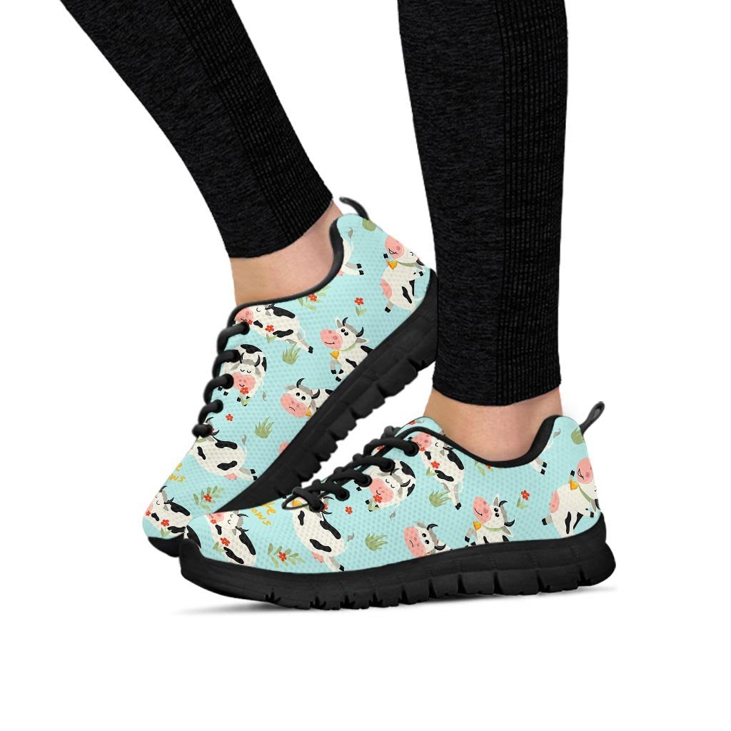 Cute Cow Print Women's Sneakers-grizzshop