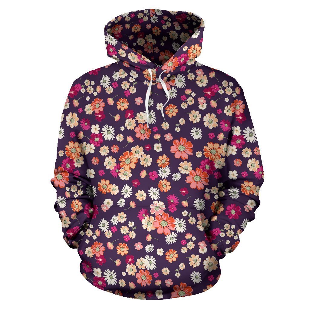 Cute Daisy Colorful Pattern Print Women Men Pullover Hoodie-grizzshop