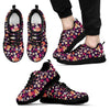 Cute Daisy ColorfulPattern Print Black Sneaker Shoes For Men Women-grizzshop