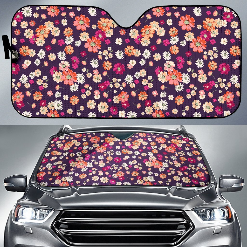 Cute Daisy ColorfulPattern Print Car Sun Shade-grizzshop