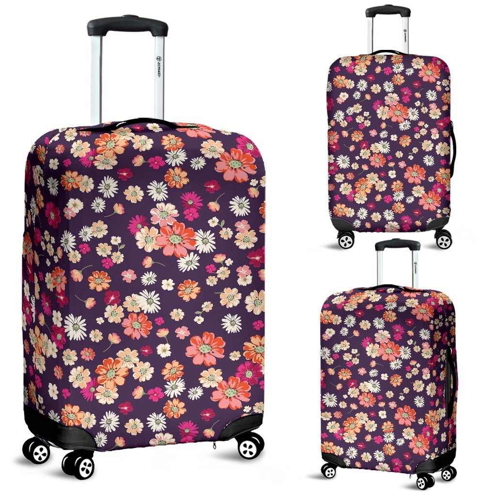 Cute Daisy ColorfulPattern Print Luggage Cover Protector-grizzshop