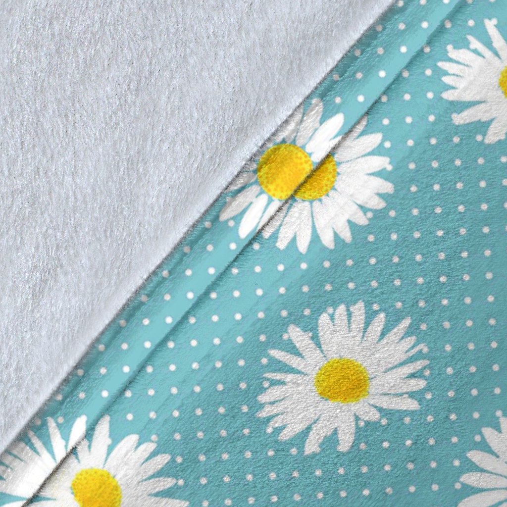 Cute Daisy Polkadot Pattern Print Blanket-grizzshop