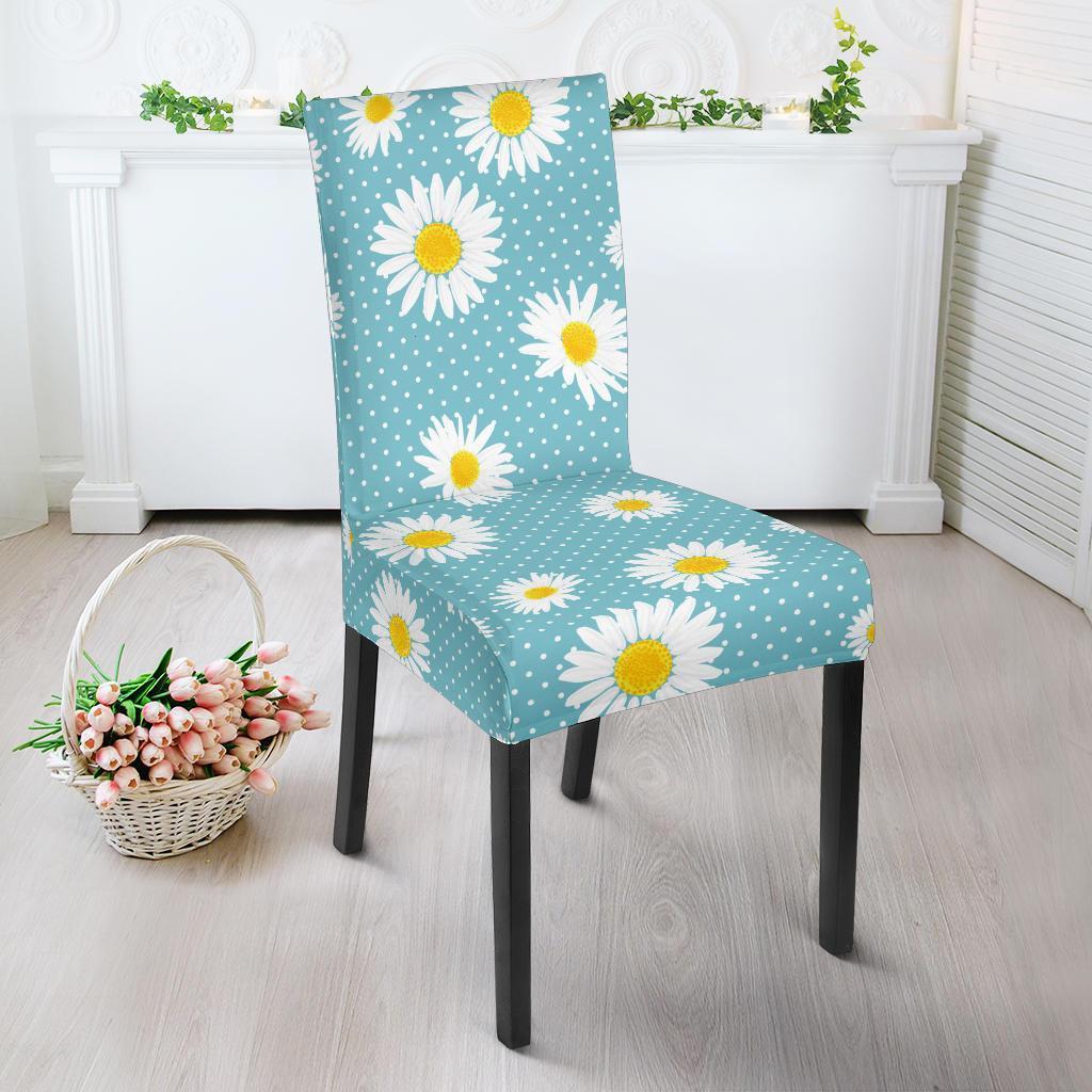 Cute Daisy Polkadot Pattern Print Chair Cover-grizzshop