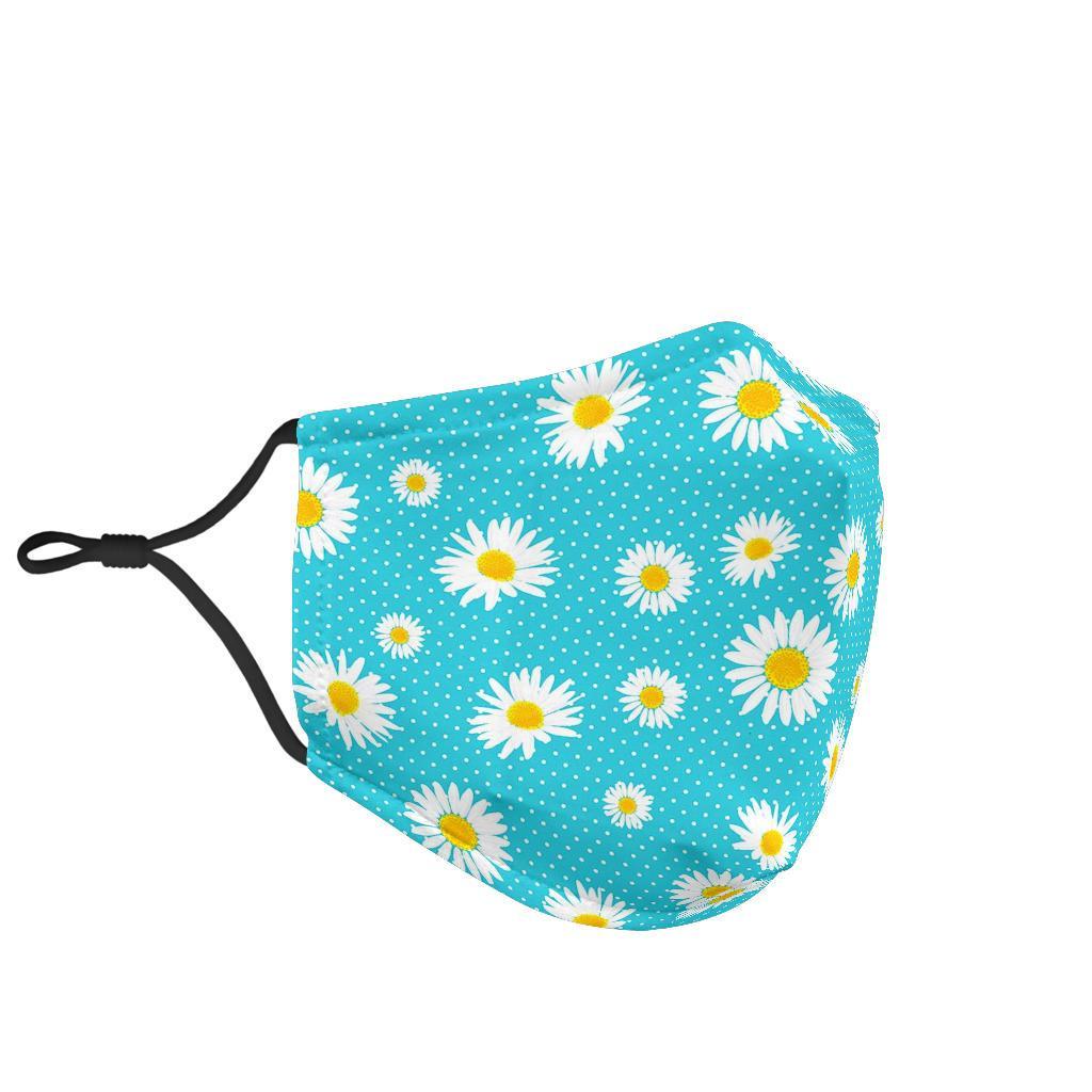 Cute Daisy Polkadot Pattern Print Face Mask-grizzshop