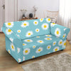 Cute Daisy Polkadot Pattern Print Loveseat Cover-grizzshop