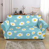 Cute Daisy Polkadot Pattern Print Loveseat Cover-grizzshop