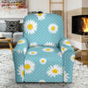 Cute Daisy Polkadot Pattern Print Recliner Cover-grizzshop