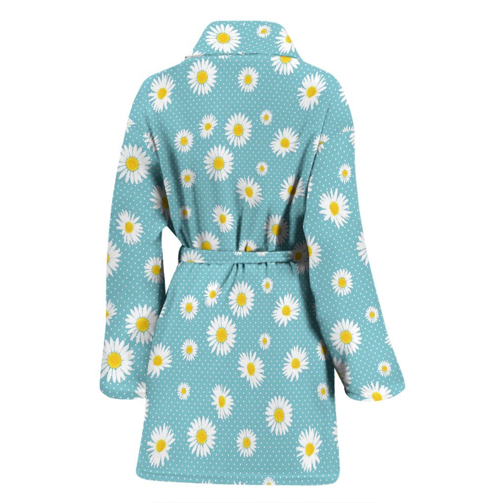 Cute Daisy Polkadot Pattern Print Women Long Robe-grizzshop