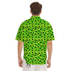 Cute Dino Green Print Pattern Men's Short Sleeve Shirts-grizzshop