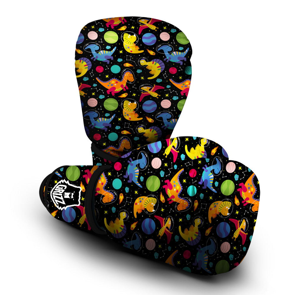 Cute Dinosaurs In Space Print Pattern Boxing Gloves-grizzshop