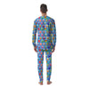 Cute Emoji Blue Print Pattern Men's Pajamas-grizzshop