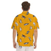 Cute Fat Cat Print Pattern Men's Short Sleeve Shirts-grizzshop