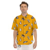 Cute Fat Cat Print Pattern Men's Short Sleeve Shirts-grizzshop