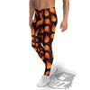 Cute Fire Cartoons Print Pattern Men's Leggings-grizzshop