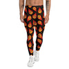 Cute Fire Cartoons Print Pattern Men's Leggings-grizzshop