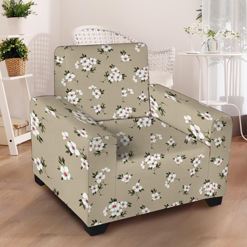 Cute Floral Flower Print Armchair Cover-grizzshop