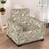 Cute Floral Flower Print Armchair Cover-grizzshop