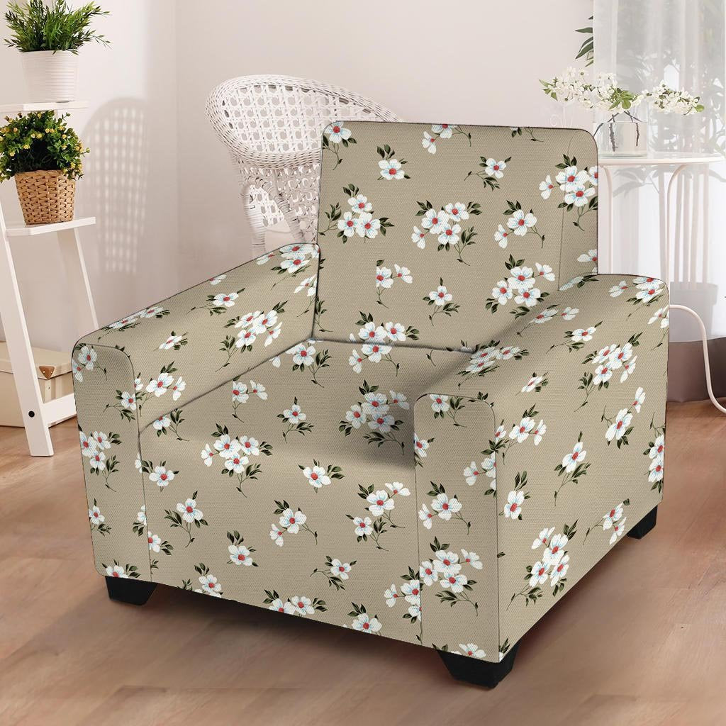 Cute Floral Flower Print Armchair Cover-grizzshop