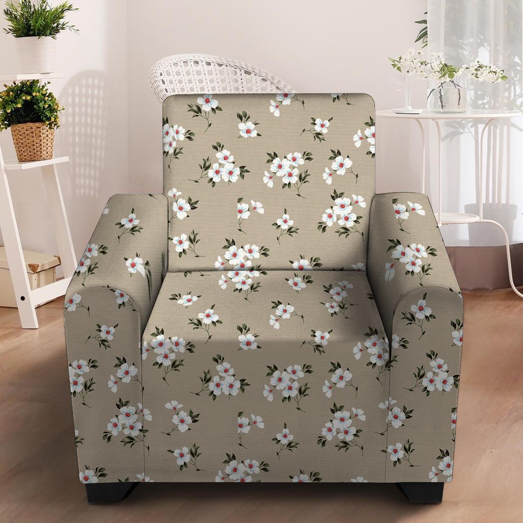 Cute Floral Flower Print Armchair Cover-grizzshop