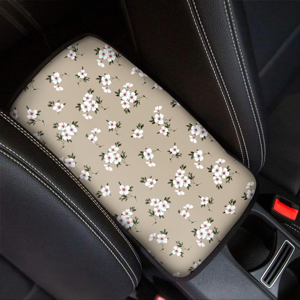 Cute Floral Flower Print Car Console Cover-grizzshop