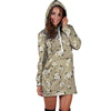 Cute Floral Flower Print Hoodie Dress-grizzshop