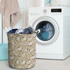 Cute Floral Flower Print Laundry Basket-grizzshop