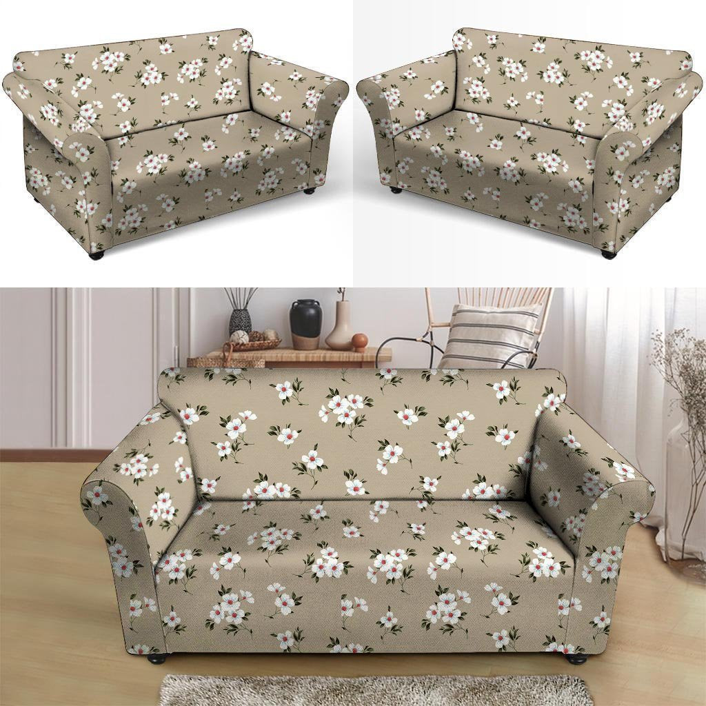 Cute Floral Flower Print Loveseat Cover-grizzshop