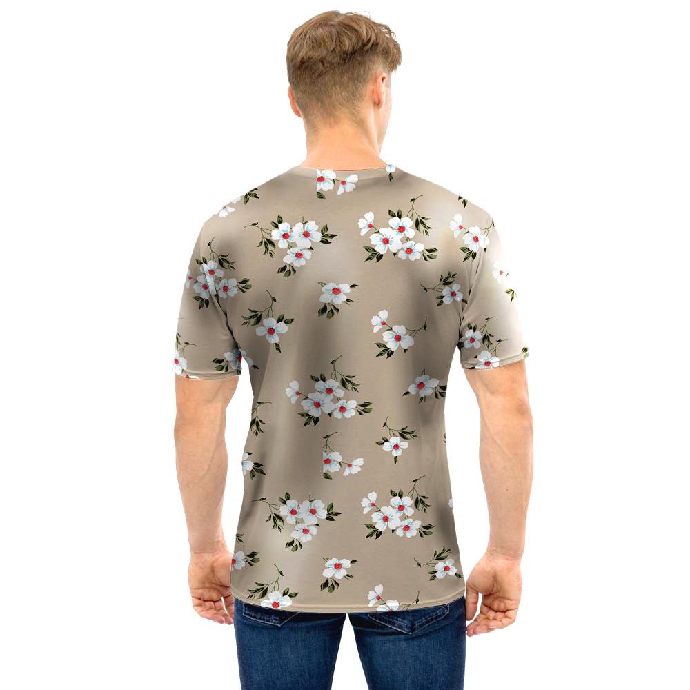 Cute Floral Flower Print Men T Shirt-grizzshop