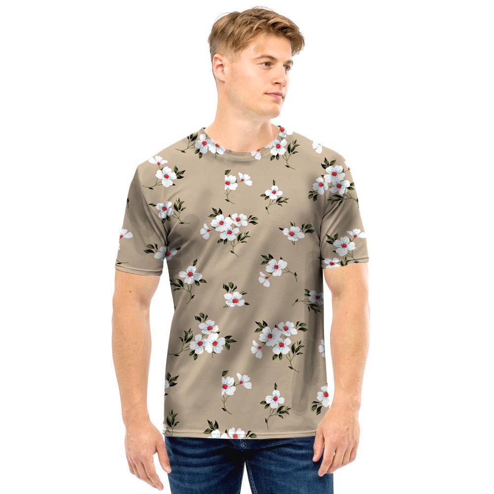 Cute Floral Flower Print Men T Shirt-grizzshop