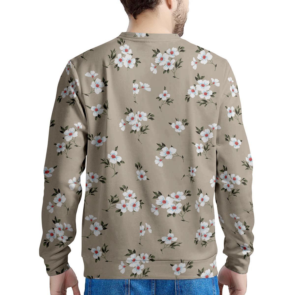 Cute Floral Flower Print Men's Sweatshirt-grizzshop