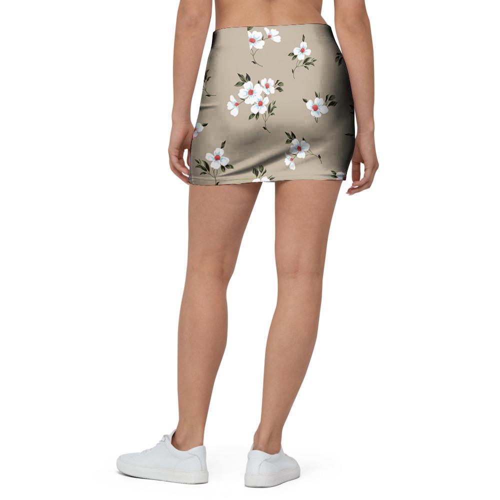 Cute Floral Flower Print Mini Skirt-grizzshop